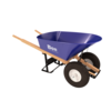 Bon Tool Barrow, Steel 6 Cubic Feet Tray, Double Knobby Tire Wood Handle 11-676